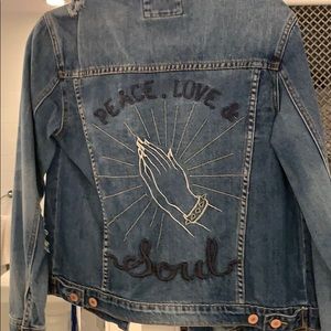 “Peace, Love, and Soul” jean jacket